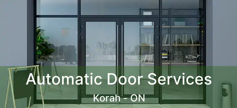 Automatic Door Services Korah - ON