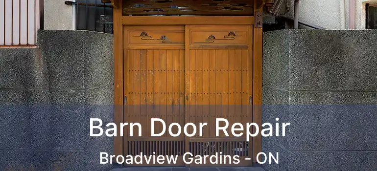 Barn Door Repair Broadview Gardins - ON