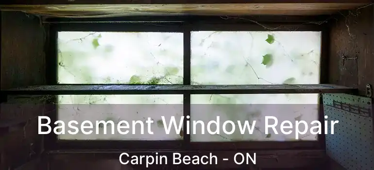 Basement Window Repair Carpin Beach - ON