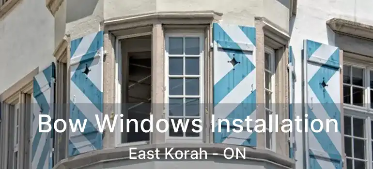 Bow Windows Installation East Korah - ON