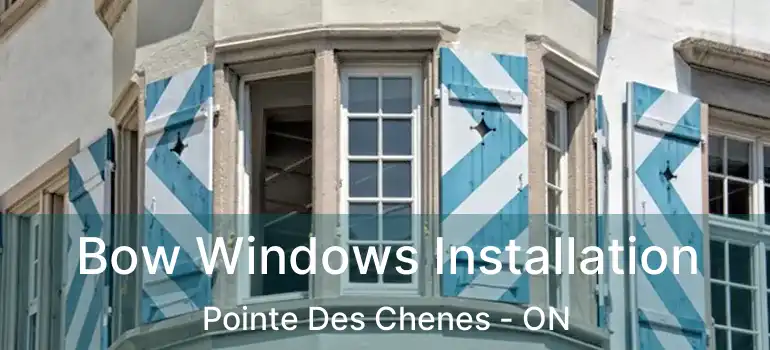 Bow Windows Installation Pointe Des Chenes - ON