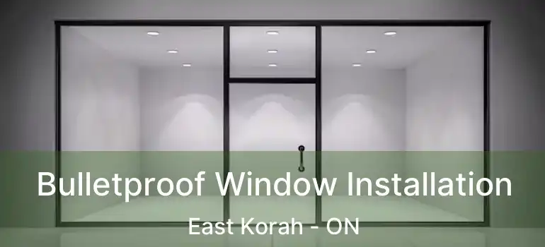 Bulletproof Window Installation East Korah - ON