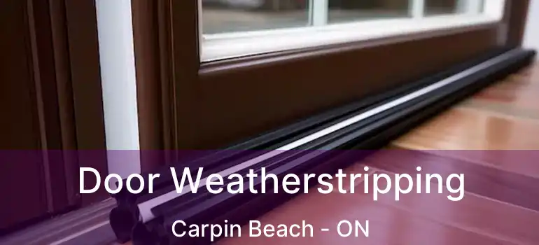 Door Weatherstripping Carpin Beach - ON