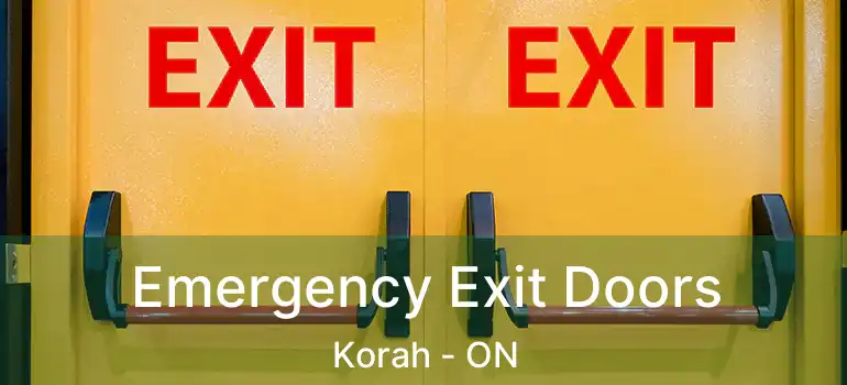 Emergency Exit Doors Korah - ON