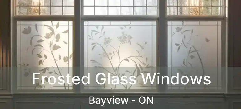 Frosted Glass Windows Bayview - ON