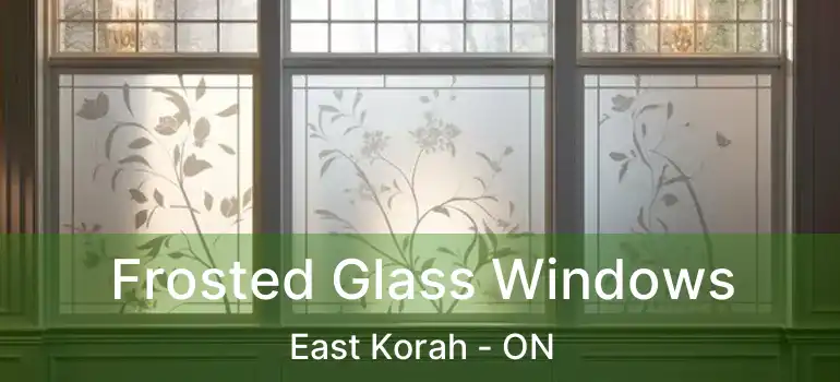Frosted Glass Windows East Korah - ON