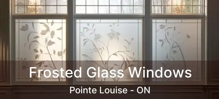 Frosted Glass Windows Pointe Louise - ON