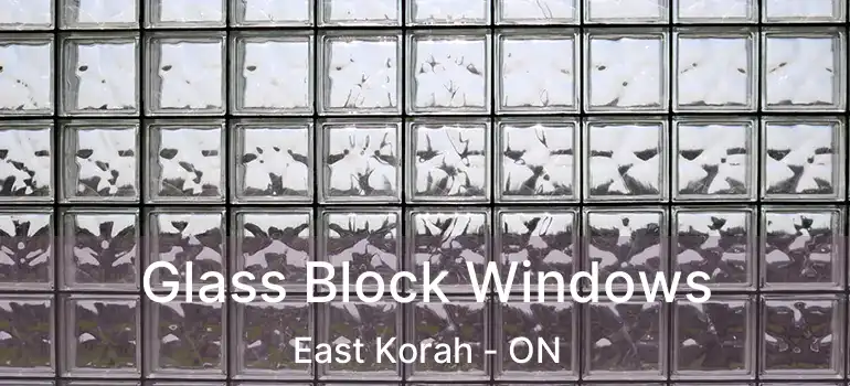 Glass Block Windows East Korah - ON