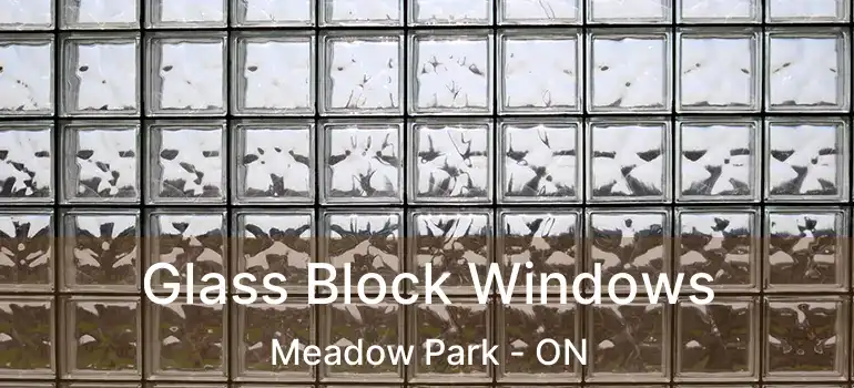 Glass Block Windows Meadow Park - ON