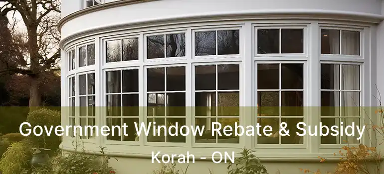 Government Window Rebate & Subsidy Korah - ON