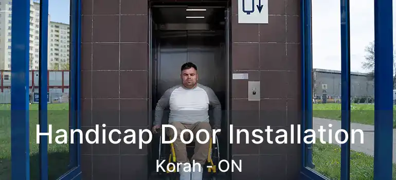 Handicap Door Installation Korah - ON