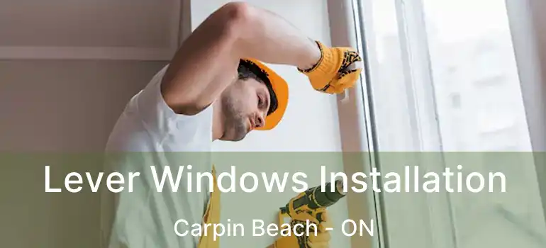 Lever Windows Installation Carpin Beach - ON