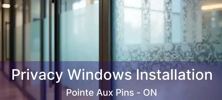 Privacy Windows Installation Pointe Aux Pins - ON
