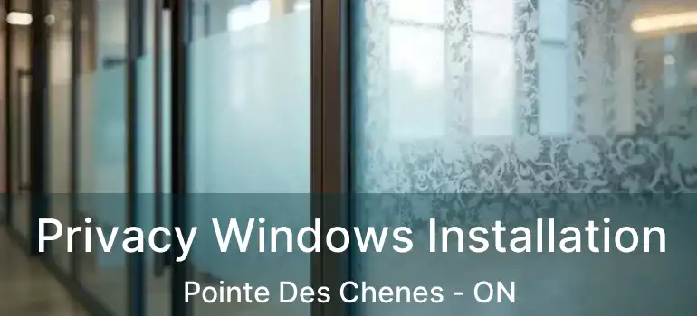 Privacy Windows Installation Pointe Des Chenes - ON