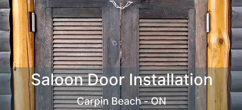 Saloon Door Installation Carpin Beach - ON