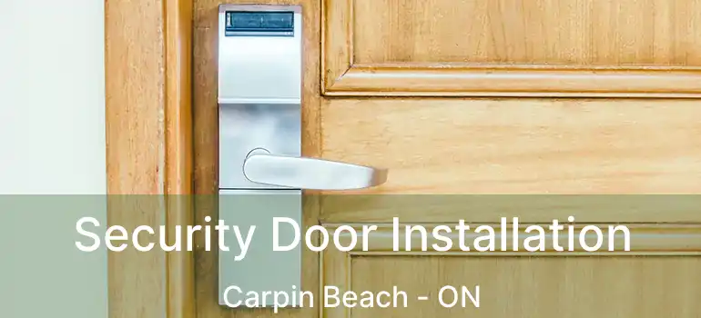 Security Door Installation Carpin Beach - ON