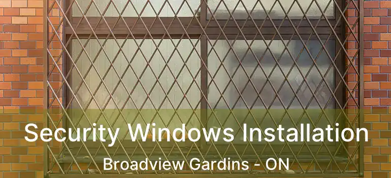 Security Windows Installation Broadview Gardins - ON