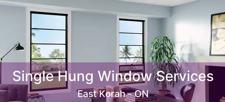 Single Hung Window Services East Korah - ON