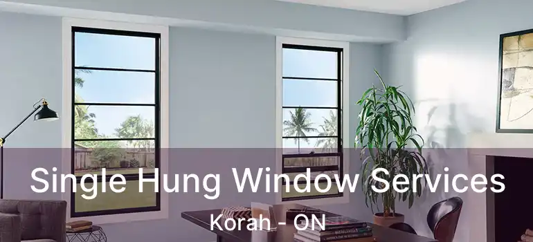 Single Hung Window Services Korah - ON