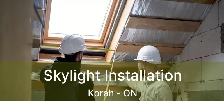 Skylight Installation Korah - ON