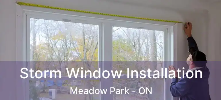 Storm Window Installation Meadow Park - ON