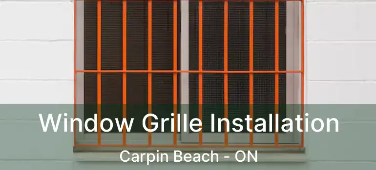 Window Grille Installation Carpin Beach - ON