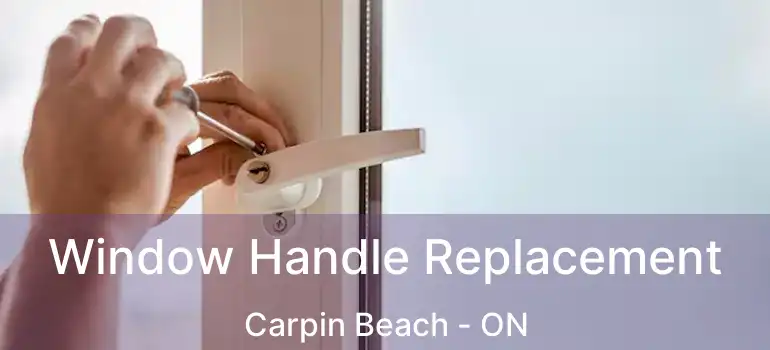 Window Handle Replacement Carpin Beach - ON