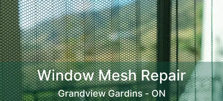Window Mesh Repair Grandview Gardins - ON