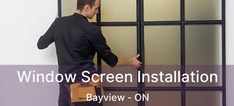 Window Screen Installation Bayview - ON