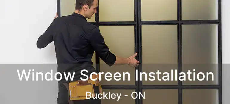 Window Screen Installation Buckley - ON